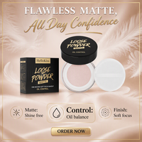 Poudre libre matifiante 5 couleurs pour le visage, texture légère, contrôle du sébum, estompe les pores, marque privée, pour maquillage quotidien – Vente en gros