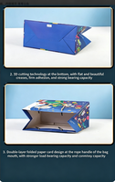 Sacs cadeaux en papier kraft écologiques réutilisables à thème astronaute pour la Journée des enfants, résistants à l'humidité, avec cordon de serrage et impression offset