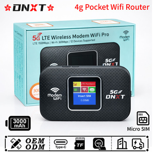 Router WiFi Portátil DNXT WiFi6 300Mbps 4G con Tarjeta SIM, Modo AP, WiFi de Bolsillo para Viajes - Product Image 1