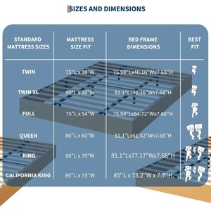 Custom Modern Queen Wood Storage Bed Frame with 6 Drawers Platform Bed High <strong>Headboard</strong> No Box Spring Needed - Product Image 3