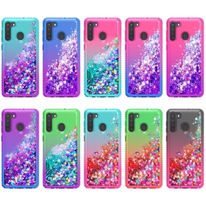 Funda de caída de agua para <span class=keywords><strong>celular</strong></span> para Motorola <span class=keywords><strong>Moto</strong></span> E7 <span class=keywords><strong>Power</strong></span>/S50/G55/G35 Liquid Quicksand funda de teléfono transparente de cuatro esquinas - Product Image 6