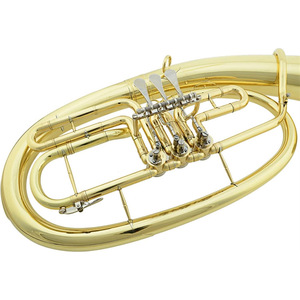 Bande à vent usine laiton finition laqué or trois clés B plat clé ténor corne euphonium avec étui embouchure - Product Image 4