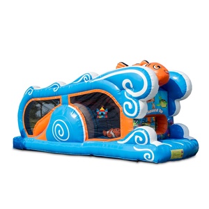 Parcours d'obstacles gonflable commercial 3D en forme <span class=keywords><strong>de</strong></span> tête <span class=keywords><strong>de</strong></span> lion <span class=keywords><strong>de</strong></span> la jungle avec double toboggan, imprimé animaux <span class=keywords><strong>de</strong></span> la savane, aire <span class=keywords><strong>de</strong></span> jeux gonflable extérieure - Product Image 3