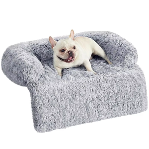 Wholesale Manufacture Pet Soft Long Plush Fabric <b>Bed</b> on with Human OEM/ODM Customize Luxury Washable - Product Image 1