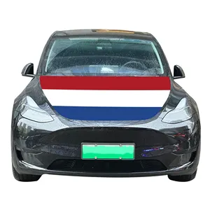 Grosir 120x150cm penutup kap mobil Guinea Baru Belanda bendera kap mesin mobil tahan aus dan tahan lama terjangkau