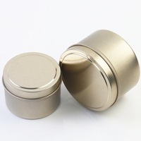 2oz 4oz 8oz Großhandel Gold Schwarz Silber Metall-Kerzendosen mit Deckel Beliebte Luxuriöse Runde Tiefe Behälter Geschenkbox