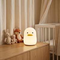 Lampe de chevet LED créative en silicone style ferme, avec interrupteur tactile, intensité réglable, protection oculaire, abat-jour blanc, pour usage résidentiel
