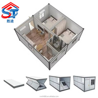 Maison conteneur pliable de type X de qualité hôtelière, cabane préfabriquée pour les vacances avec aménagement intérieur complet, idéale pour la location, les hôtels et les ateliers