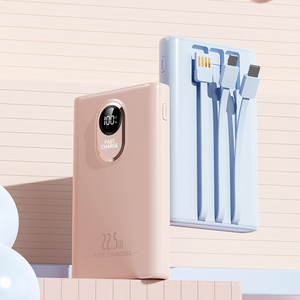 Chargeur portable de voyage à sortie USB-C avec affichage numérique PD 22,5 W, 10000 mAh, 20000 mAh, câbles intégrés, vente chaude - Product Image 1