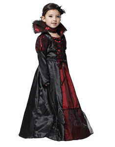 Precioso vestido de fiesta de disfraces de satén para niña bruja de Halloween, vestido de fiesta de disfraces para niños, vestidos de graduación - Product Image 5