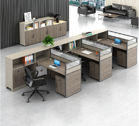 Poste de travail modulaire acoustique moderne pour 2 à 10 personnes avec cloison de bureau et bureau intégré en mélamine durable