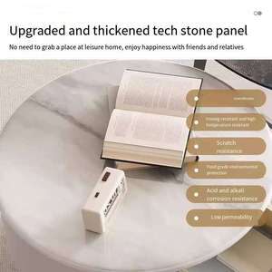 Tavolino da Caffè Rotondo Moderno con Vano Portaoggetti per Soggiorno, Produzione Cinese - Product Image 6