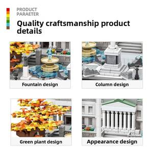 Trafalgar Square Building in London UK Small-Particle <b>Plastic</b> Building <b>Block</b> Set Educational Toy for Children - Product Image 3