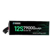 Qiqi UAV batterie à semi-conducteurs 79000mAh 68000mAh 6S 12S 14S 18S 24S 23.7V 47.4V 55.3V 71.1V 94.8V