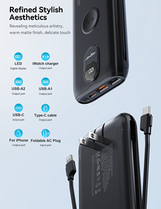 2025 Bestseller IWatch Cargador inalámbrico con enchufe incorporado, pantalla digital de doble línea, Banco de energía de carga rápida de 10.000 MAh - Product Image 6