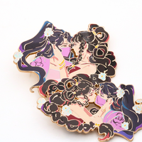 Bros Enamel Karakter Anime Kustom, Pin Kerah Kartun Logam, Lencana Pin Enamel yang Dapat Disesuaikan