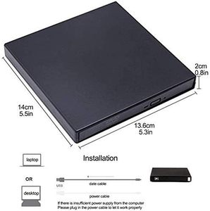 Grabadora de <span class=keywords><strong>CD</strong></span>-RW <span class=keywords><strong>Externa</strong></span> Universal USB 2.0, Unidad de Disquete, Lector/Reproductor de <span class=keywords><strong>DVD</strong></span>/<span class=keywords><strong>CD</strong></span> Integrado sin Controladores - Product Image 6