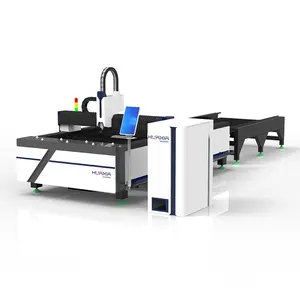 Machine de découpe laser à fibre à double plate-forme à haut rendement 3000W découpeuse laser à plaque métallique avec table d'échange