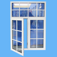 Ventana abatible de manivela de aluminio con rotura térmica de alta calidad de fábrica Superhouse China con barra de Colonia insonorizada