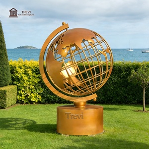 Jardín al aire libre Gigante Plata <span class=keywords><strong>Bolas</strong></span> <span class=keywords><strong>de</strong></span> metal Estatua Acero inoxidable <span class=keywords><strong>Mundo</strong></span> Globo Escultura - Product Image 6