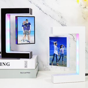 RubySub Sublimation Blans Rectangle Magnetic Levitation Floating Photo <strong>Mirror</strong> <strong>Frame</strong> Display With Led Light for Decoration - Product Image 2