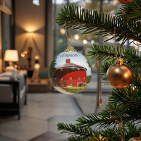 Ornements de Noël de luxe faits main exclusifs, certifiés CE, décorations transfrontalières tendance pour la maison et les fêtes, personnalisables et peints à la main