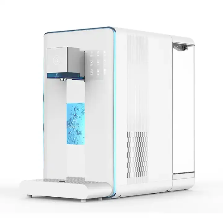 Dispensador de agua de hidrógeno frío y caliente de ósmosis inversa ro portátil de encimera con tecnología SPE Purificación de 4 etapas