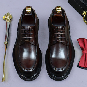 Zapatos Oxford Derby de cuero hechos a mano, de tres piezas, estilo británico, formales para negocios, zapatos de boda para novio. - Product Image 3