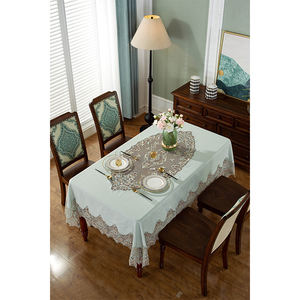 Tovaglia all'Ingrosso in Tessuto di Poliestere e <span class=keywords><strong>Lino</strong></span> con Ricamo su Rete, Colore Sofisticato di Tendenza - Product Image 4