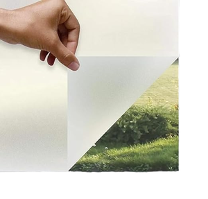 Film décoratif auto-adhésif en PVC dépoli blanc effet grain de sable, isolant thermique, moderne, pour bureau à domicile FANNA FANNA T-01 - Product Image 1