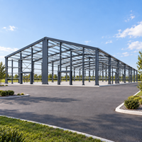 Centre commercial préfabriqué en structure métallique à grande portée pour salles d'exposition et marchés de gros