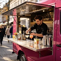 Yummy 2026 Chariot à hot-dogs de haute qualité, Remorque de café, Bar mobile, Camion de restauration rapide complet pour la vente au détail