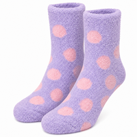 Chaussettes d'intérieur douillettes en peluche pour femmes, en chenille tricotée, rayées, épaisses et chaudes, pour la maison, hiver