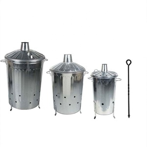 90L galvanizli çelik yanık varil çöp tenekesi bahçe çöp yakma bin Metal bahçe yakma Can bahçe atık yakma makinesi - Product Image 2