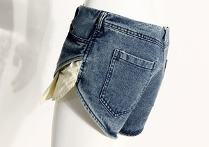 OUDINA Fashion Hot Girl Large tasche pantaloni donna Short Denim donna Jeans Shorts - Product Image 5