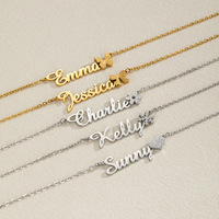 Collier pendentif personnalisé givré avec nom islamique en acier inoxydable, collier tendance plaqué or 18 carats, fabricant
