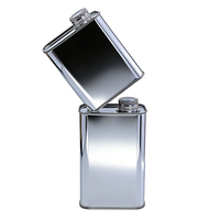Boîtes de vin en acier inoxydable directement rectangulaires en usine boîtes en métal emballage de whisky de camping portable pour le stockage de vin de qualité alimentaire