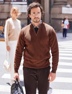 Pullover da <span class=keywords><strong>uomo</strong></span> in <span class=keywords><strong>cotone</strong></span> 100% con Zip Slim Fit <span class=keywords><strong>maglione</strong></span> Casual <span class=keywords><strong>leggero</strong></span> per l'inverno in tessuto a maglia a tinta unita - Product Image 3