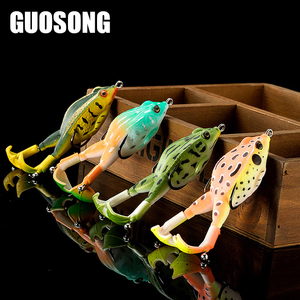 เหยื่อปลอม Luya Soft Bait 13.5 กรัม 9.2 ซม. แบบผิวน้ำ สีดำ ขาหมุนได้ รุ่น Thunder Frog ปรับแต่งพิเศษ - Product Image 3