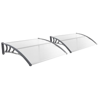 Auvent mural fixe en polycarbonate pour fenêtre extérieure, imperméable, résistant aux UV, abri de pluie pour balcon, taille personnalisée, fabrication en usine