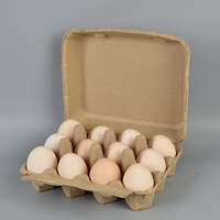 Carton à œufs en pâte de papier biodégradable, jetable, protecteur, en pâte naturelle épaissie, durable et recyclable, vente en gros