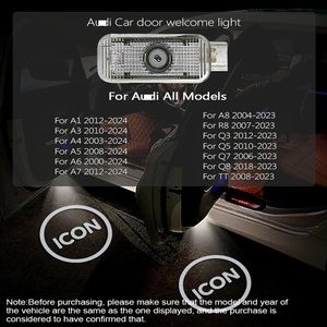 Lumière d'accueil haute définition à LED Accessoires de voiture pour Audi A1 A3 A4 A5 A6 A7 A8 Q3 Q5 Q7 Q8 <span class=keywords><strong>TT</strong></span> A8 projection lumière ambiante - Product Image 6