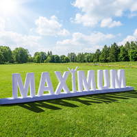Lettres Gonflables Publicitaires Grande Taille pour Événements Promotionnels avec Décoration Lumière LED, Enseigne Logo Gonflable pour Festival ou Fête
