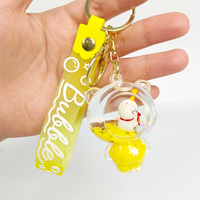 Porte-clés en acrylique Anime Chat Porte-Bonheur Jaune, Breloque Kawaii Maneki Neko à paillettes liquides, Créatif, Formes multiples, pour Sac/Voiture
