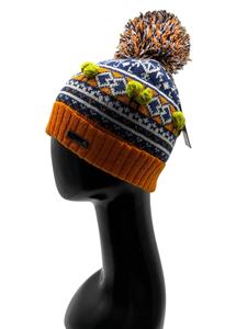 Excelente oferta invierno Vintage hecho a mano bola Beanie Metal insignia método de impresión deporte Beanie para esquiar - Product Image 5
