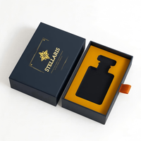 Boîte à bijoux de luxe personnalisée en carton biodégradable à faible MOQ, avec tiroir, doublure en éponge et pelliculage mat pour colliers et bagues