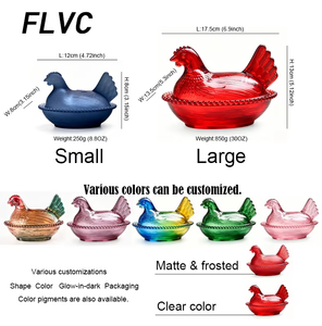 <strong>Large</strong> Modern Minimalism Glass Glazed <strong>Jar</strong> Candy &amp; Dried Fruit <strong>Jar</strong> Multicolor Hen Design Candy <strong>Jar</strong> - Product Image 6