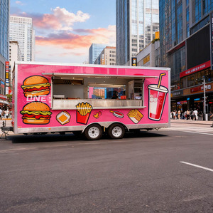 Customized Size <strong>Fast</strong> <strong>Food</strong> Square <strong>Trailer</strong> With Full Sticker Mobile <strong>Food</strong> Truck Fully Cooking Equipment for <strong>Fast</strong> <strong>Food</strong> - Product Image 1