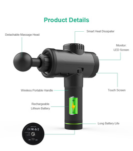 Tranquilo cuerpo eléctrico masajeador máquina inalámbrico masajeador muscular arma <span class=keywords><strong>theragun</strong></span> pantalla lcd con pantalla táctil - Product Image 3