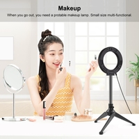 PULUZ 4.7 pouces 12cm bureau beauté lumière USB blanc LED Selfie maquillage anneau lumière lampe